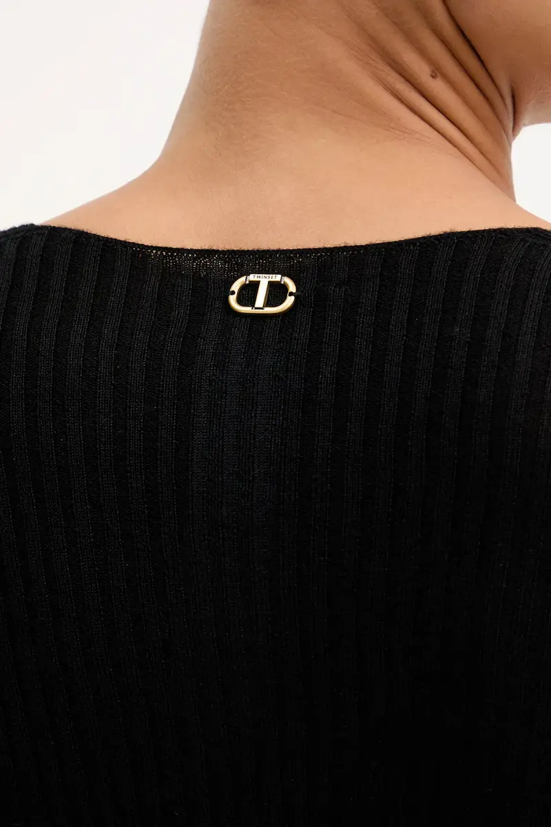 maglione in lana Nero miniatura 5