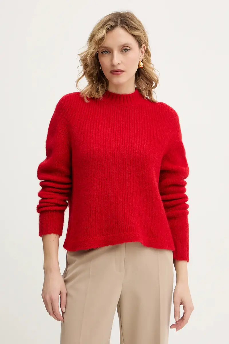 maglione in lana Rosso