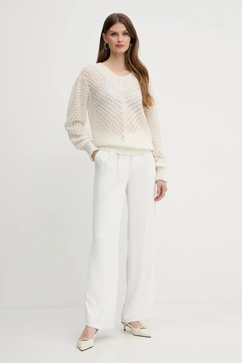 maglione in misto lana Beige miniatura 2