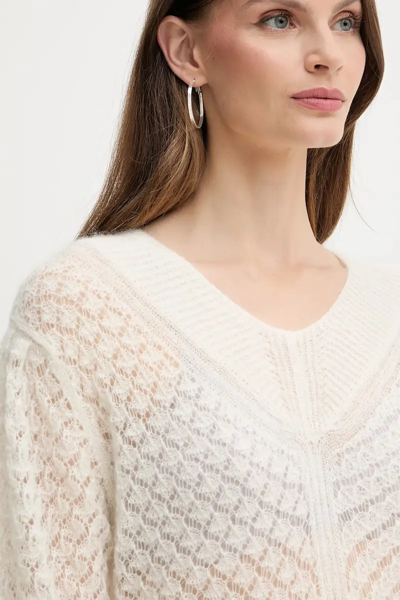 maglione in misto lana Beige miniatura 4