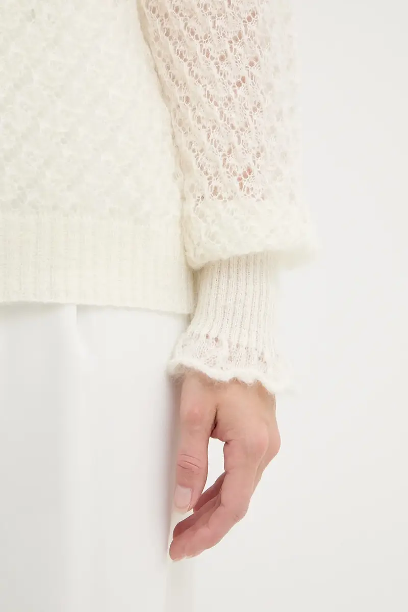 maglione in misto lana Beige miniatura 5