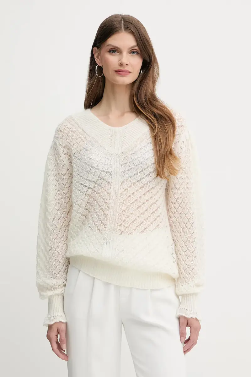 maglione in misto lana Beige