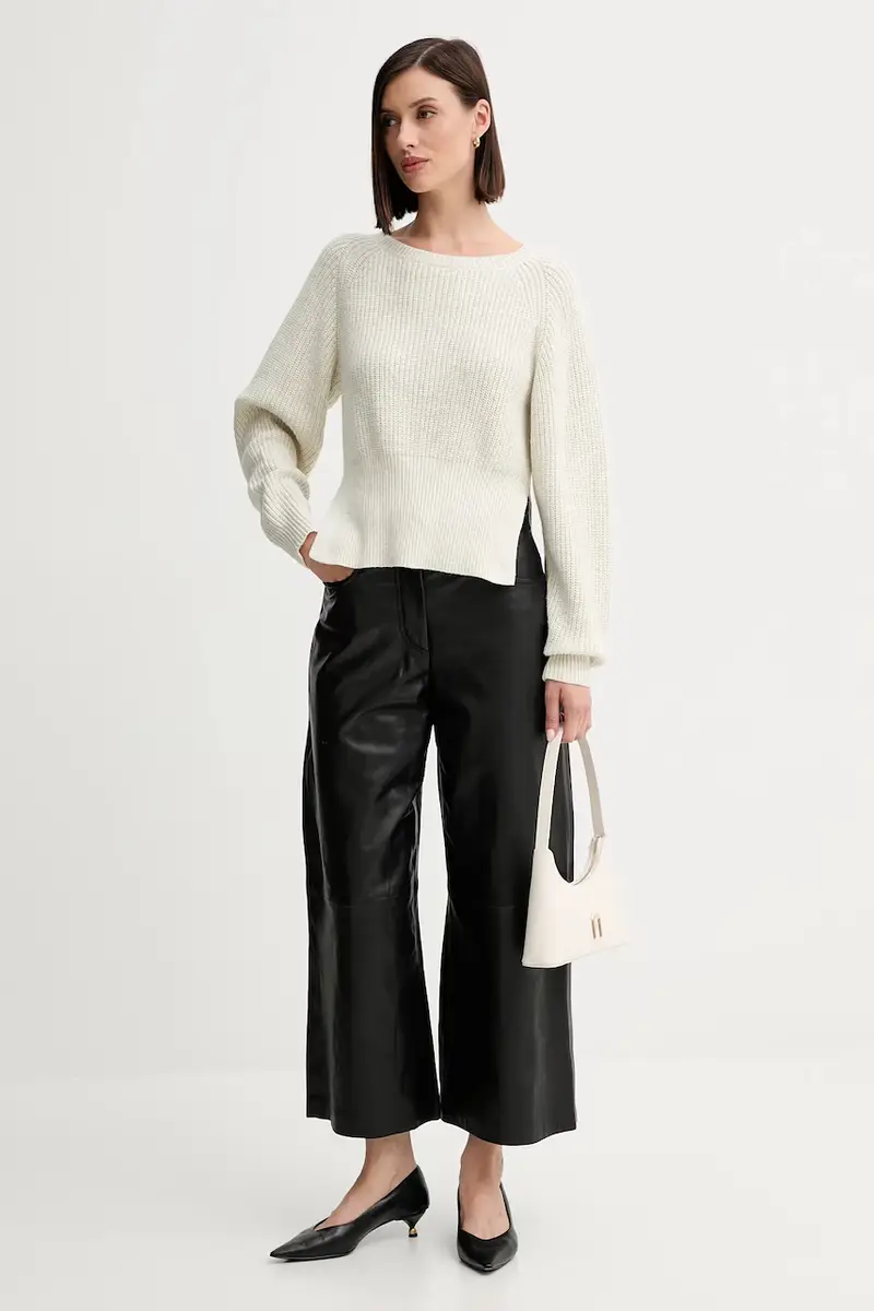 maglione in misto lana Beige miniatura 2