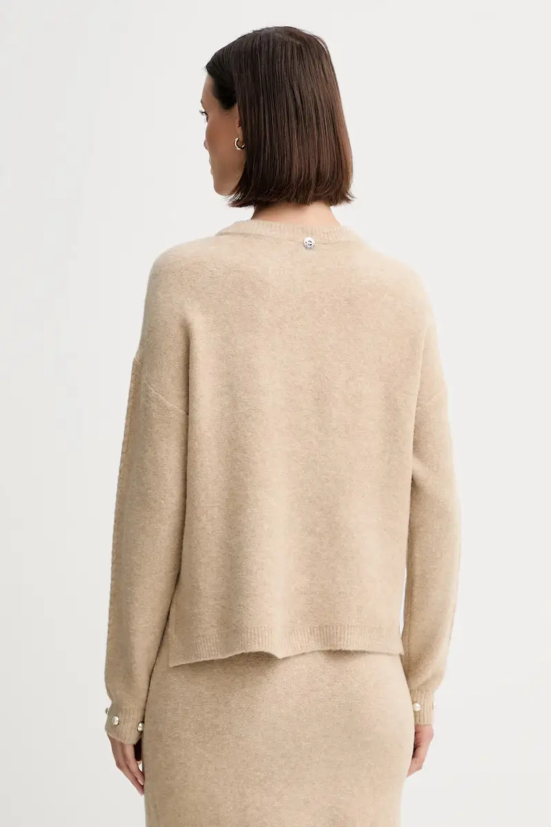 maglione in misto lana Beige miniatura 3