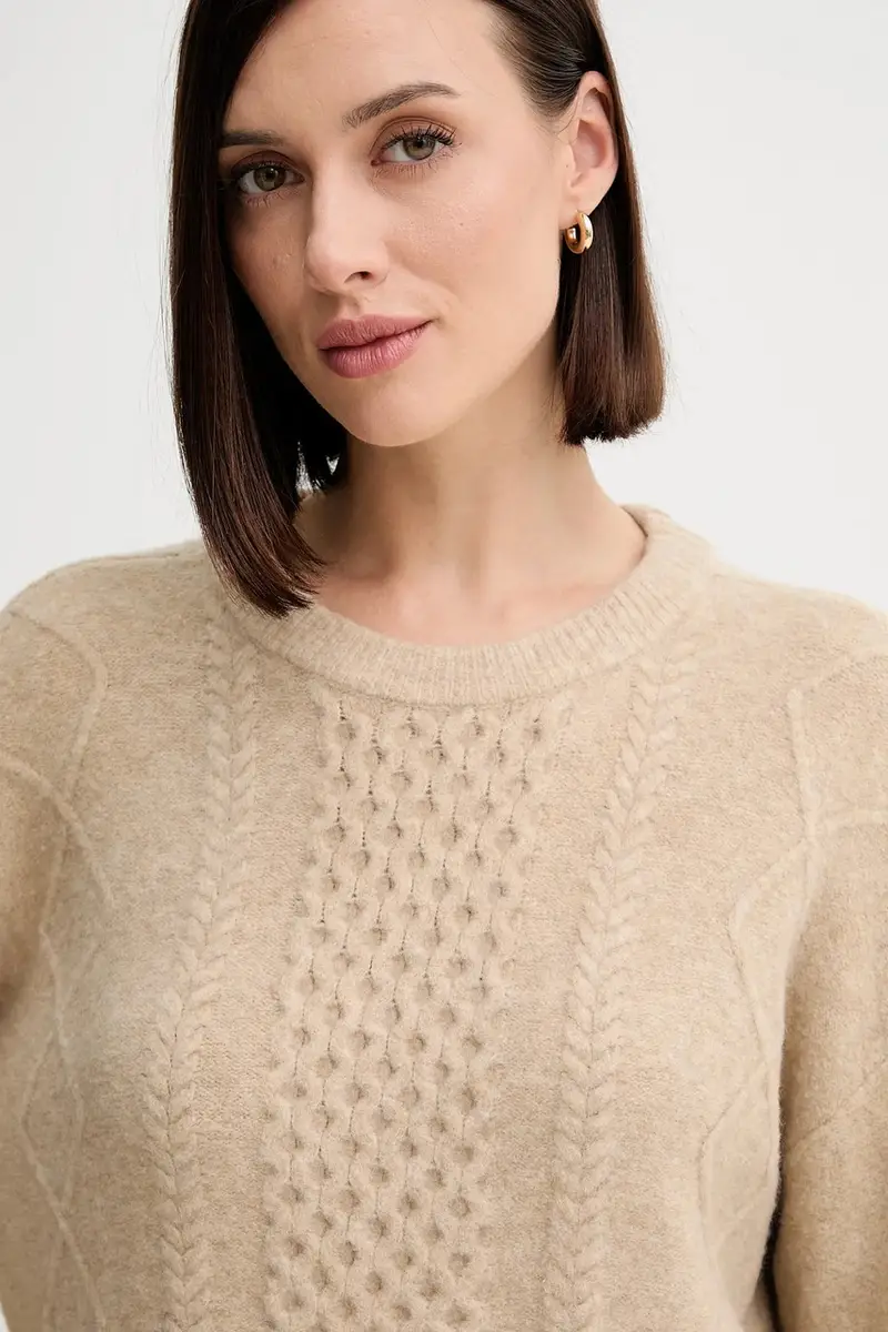 maglione in misto lana Beige miniatura 4