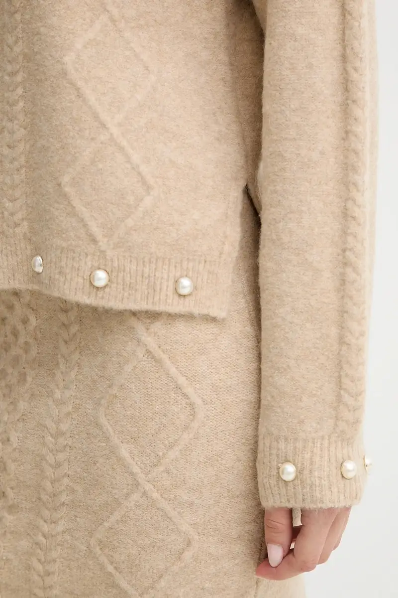 maglione in misto lana Beige miniatura 5