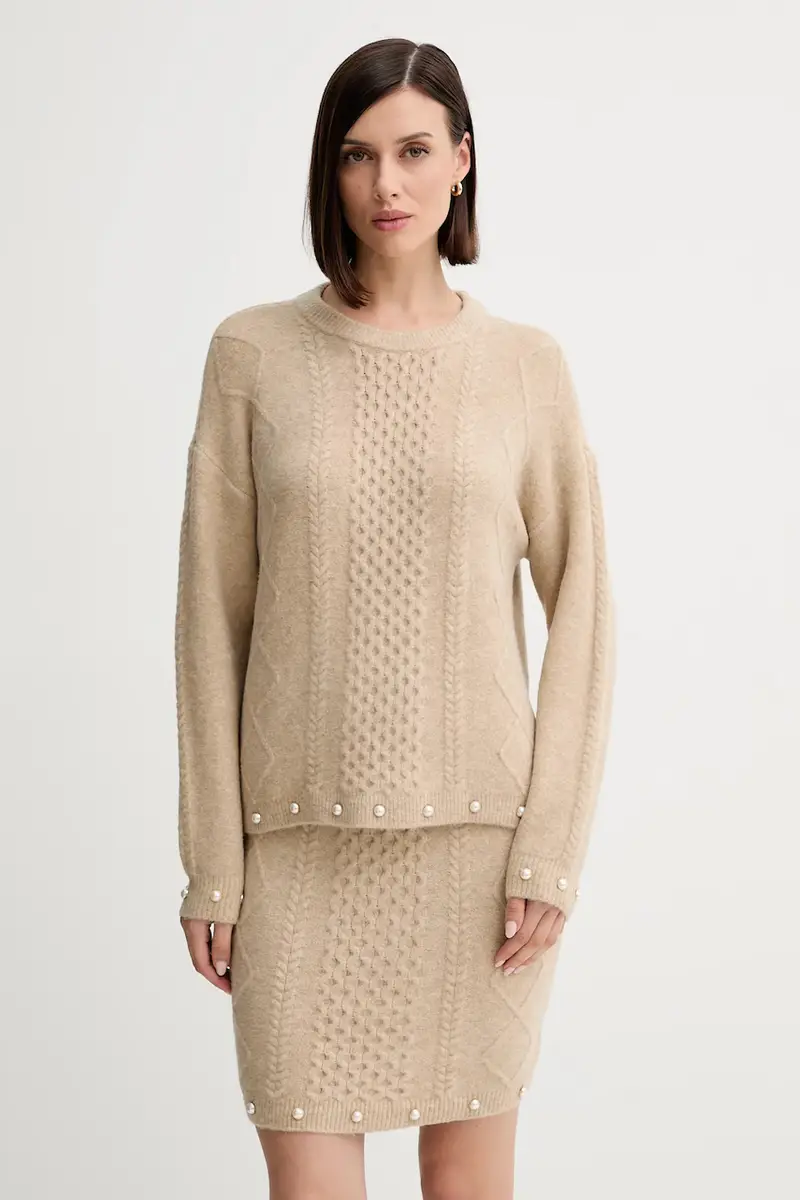 maglione in misto lana Beige