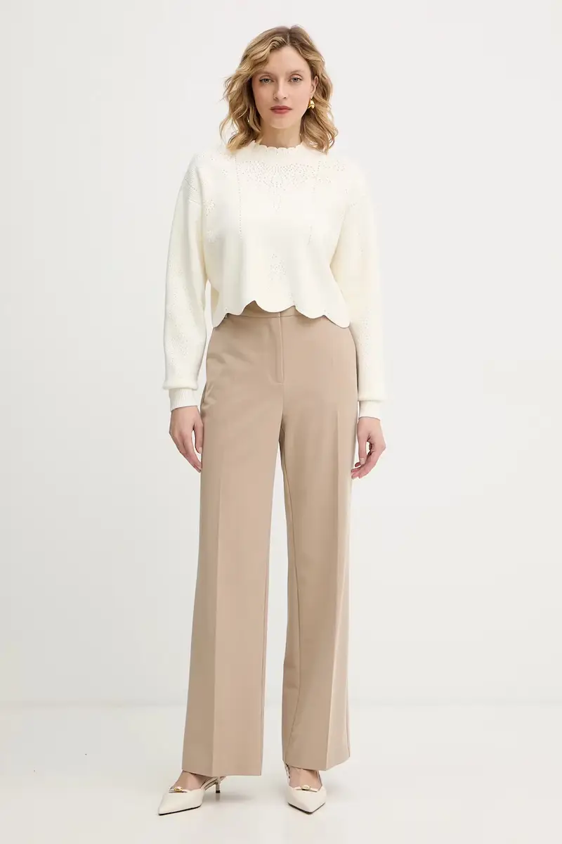 maglione in misto lana Beige miniatura 2