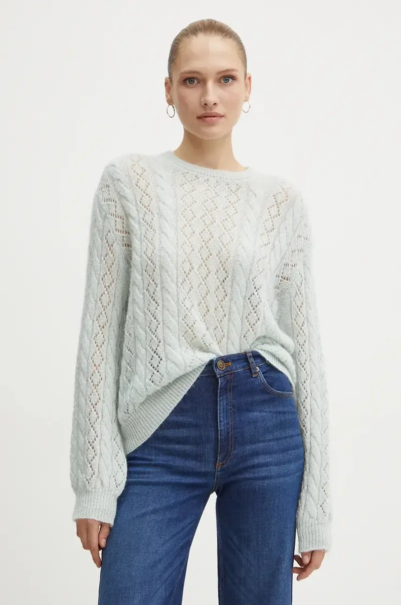 maglione in misto lana donna colore verde 242TP3691