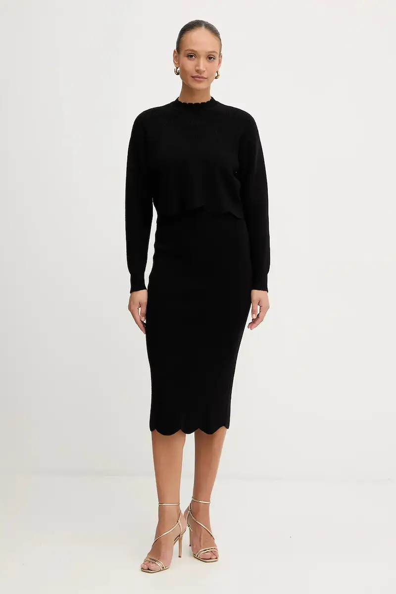 maglione in misto lana Nero miniatura 2