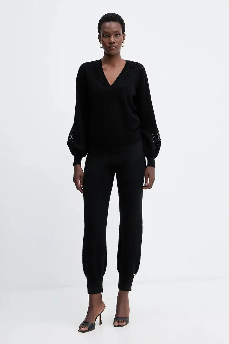 maglione in misto lana Nero miniatura 2