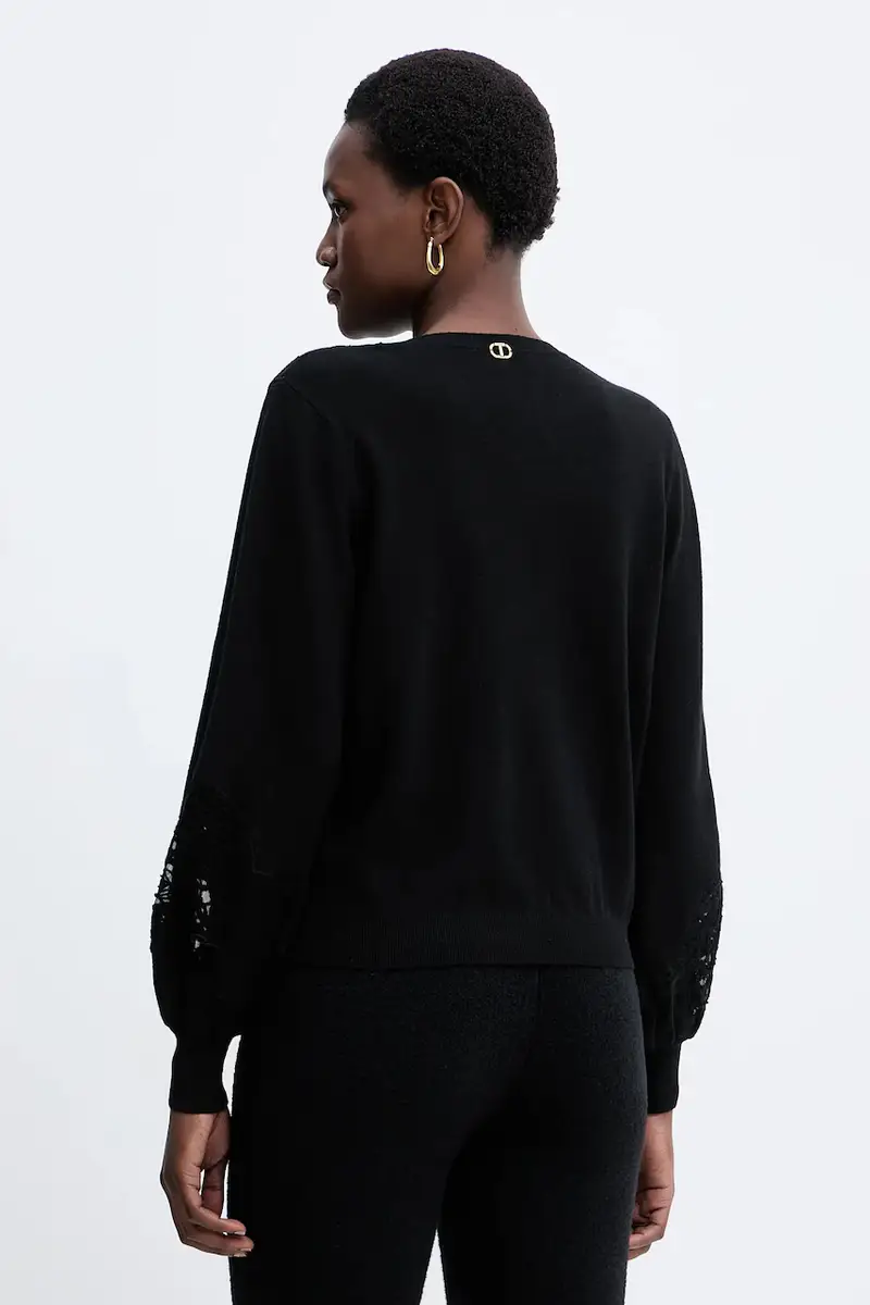 maglione in misto lana Nero miniatura 3