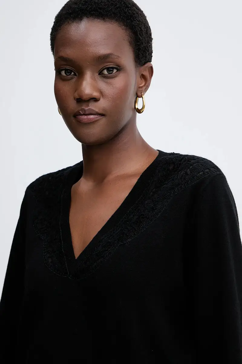 maglione in misto lana Nero miniatura 4