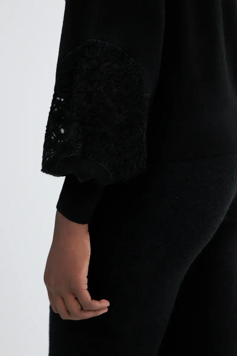 maglione in misto lana Nero miniatura 5