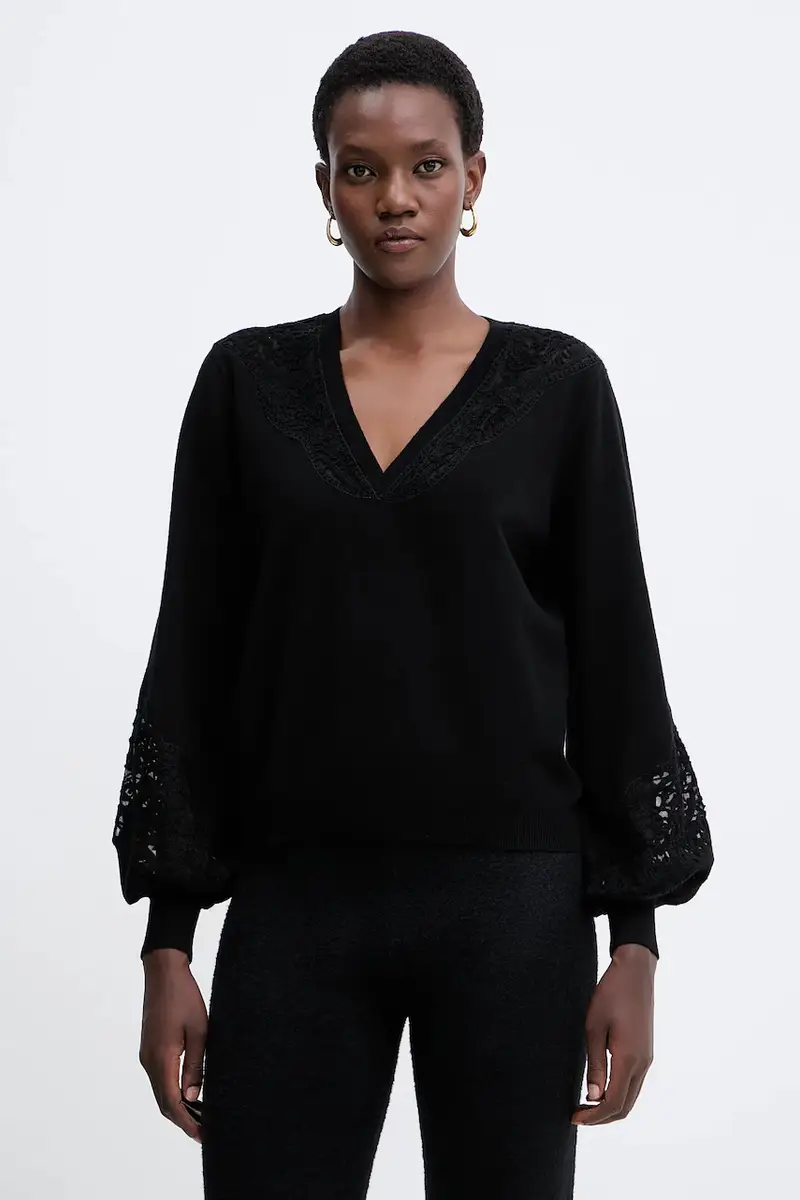 maglione in misto lana Nero