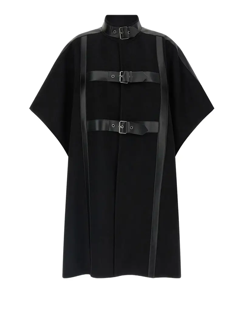 mantella twin set da donna - nero