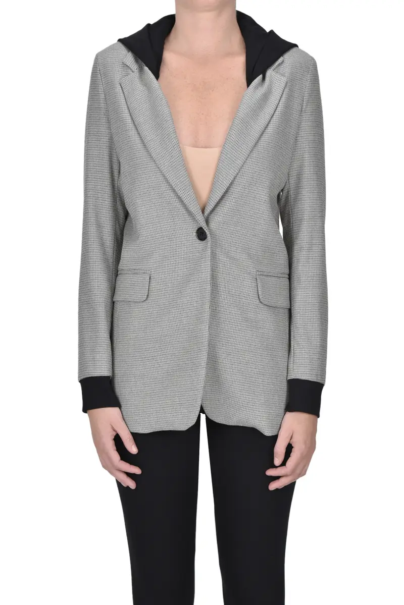 Blazer con cappuccio removibile Multicolore