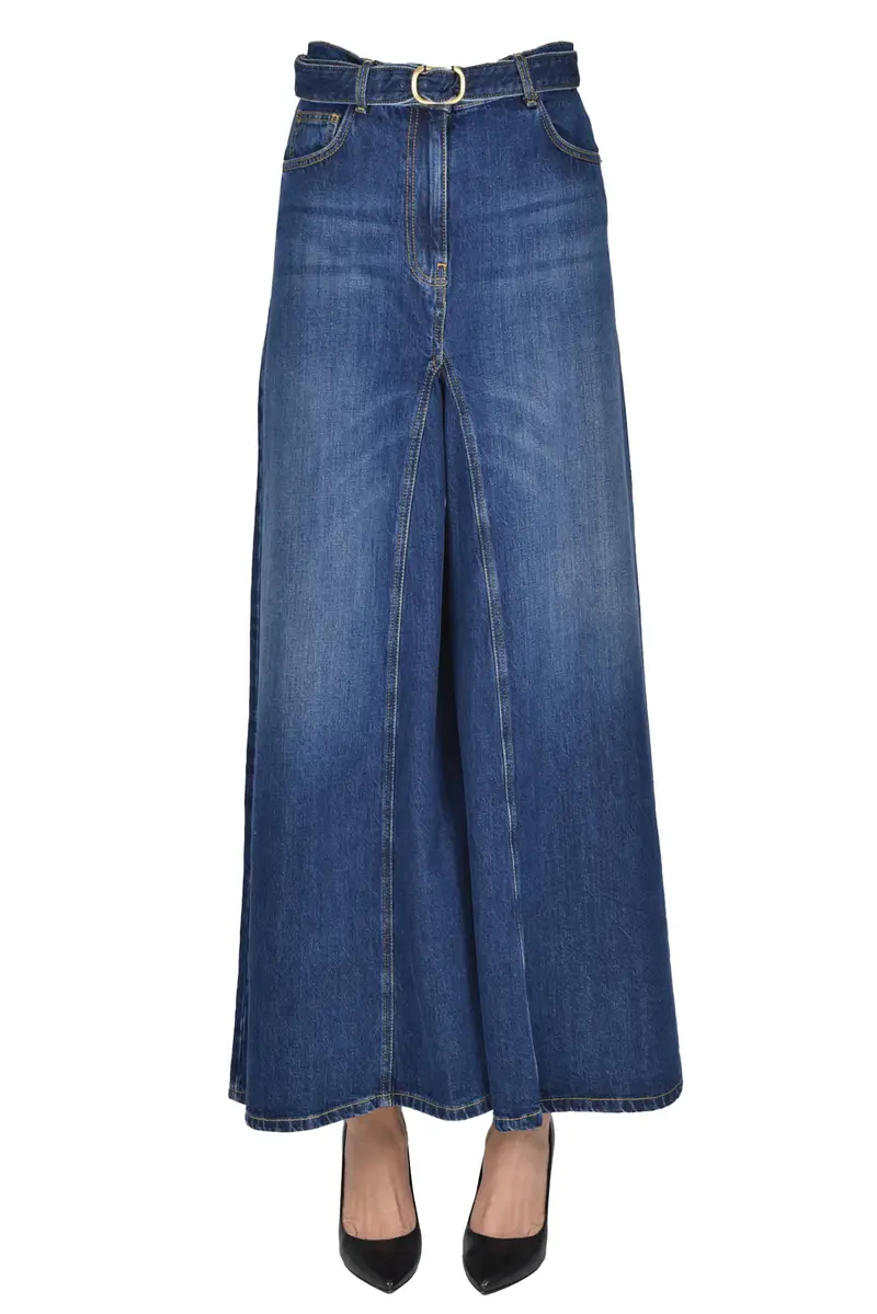 Gonna pantalone in denim