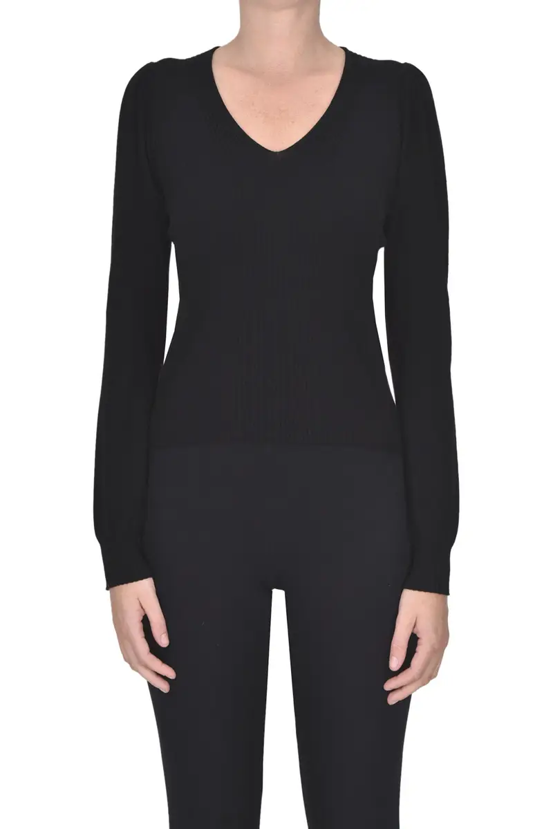 Pullover in viscosa Nero