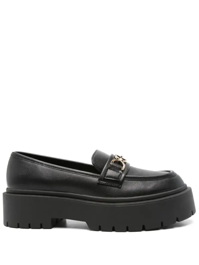 Mocassino nero catena Oval-T