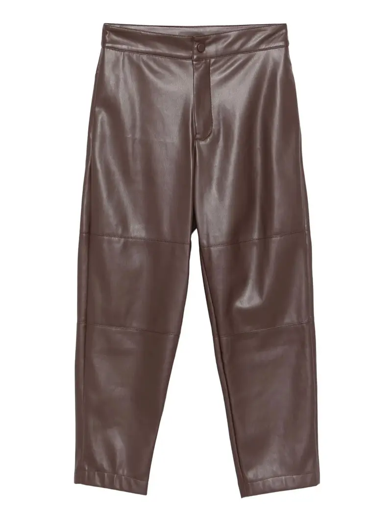 pantalone carrot twin set da donna - marrone