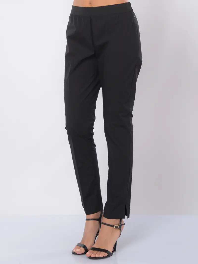 pantalone da donna Twinset a sigaretta con elastico NERO