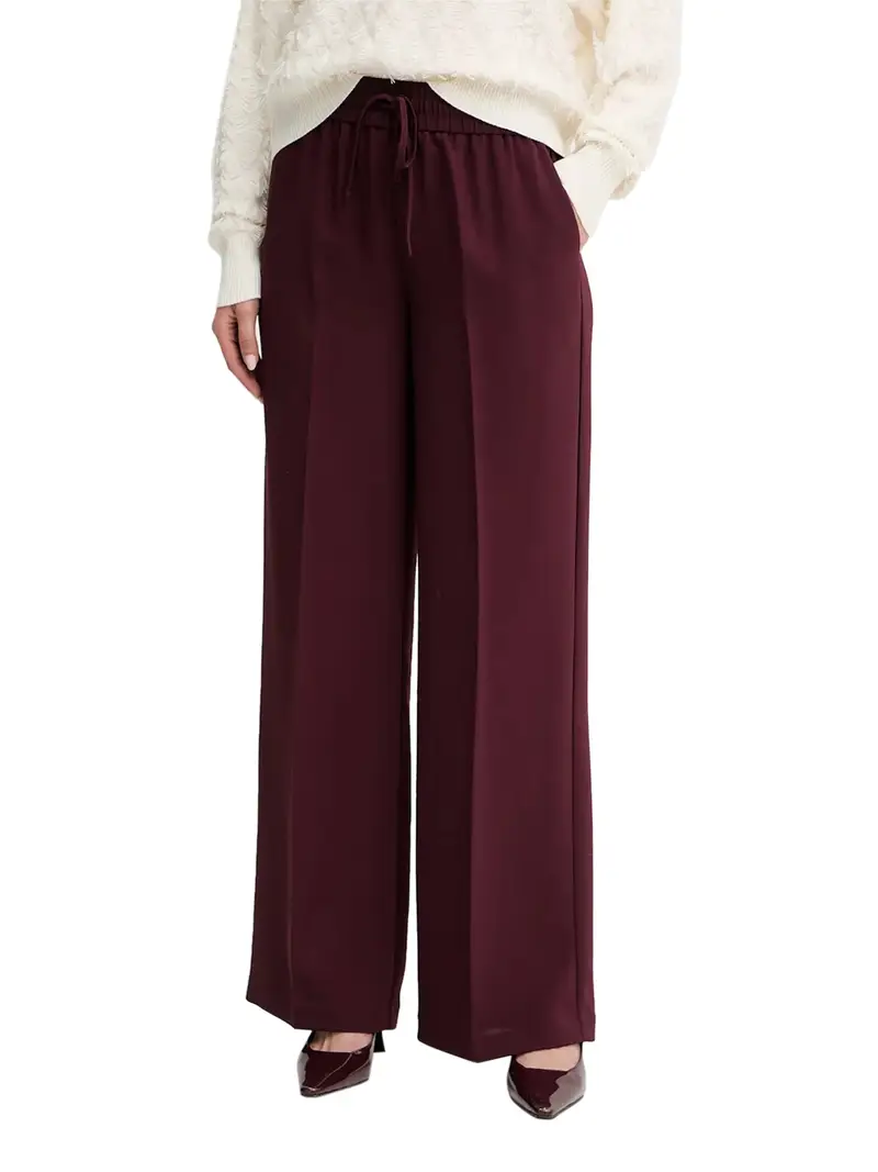 pantalone jogger twin set da donna - bordeaux