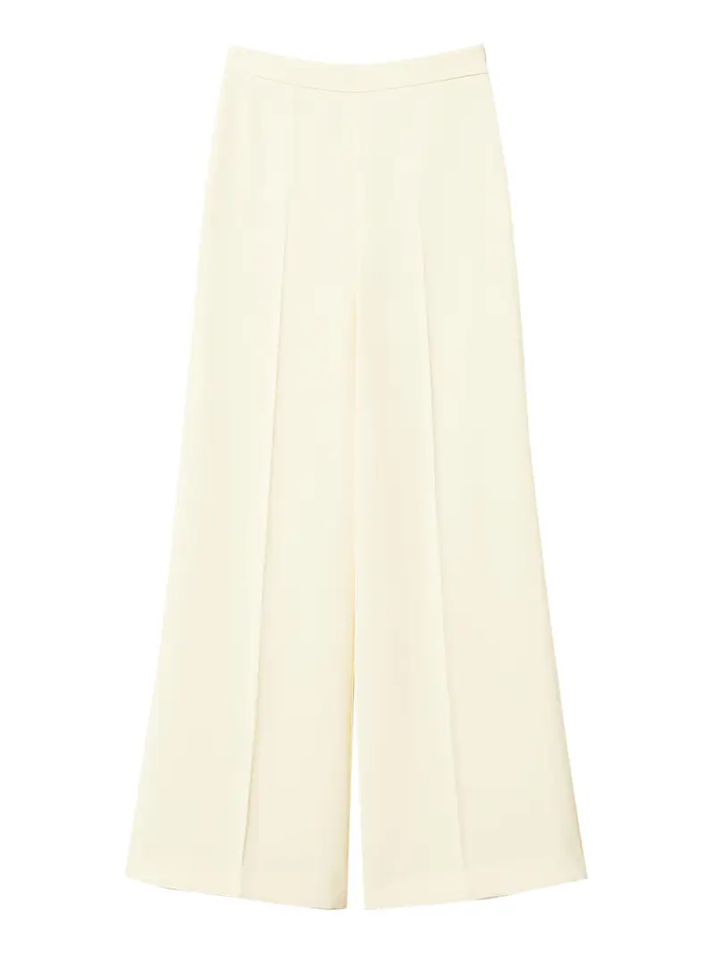 pantalone palazzo twin set da donna - avorio