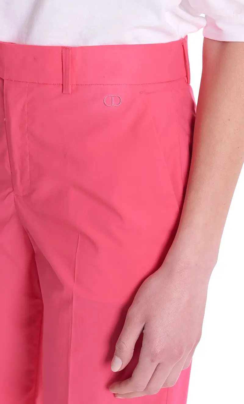 Pantalone twinset dritto alla caviglia, colore fuxia miniatura 2