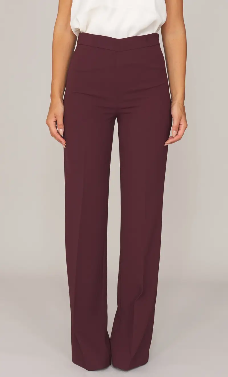 Pantalone twinset palazzo, colore bordeaux