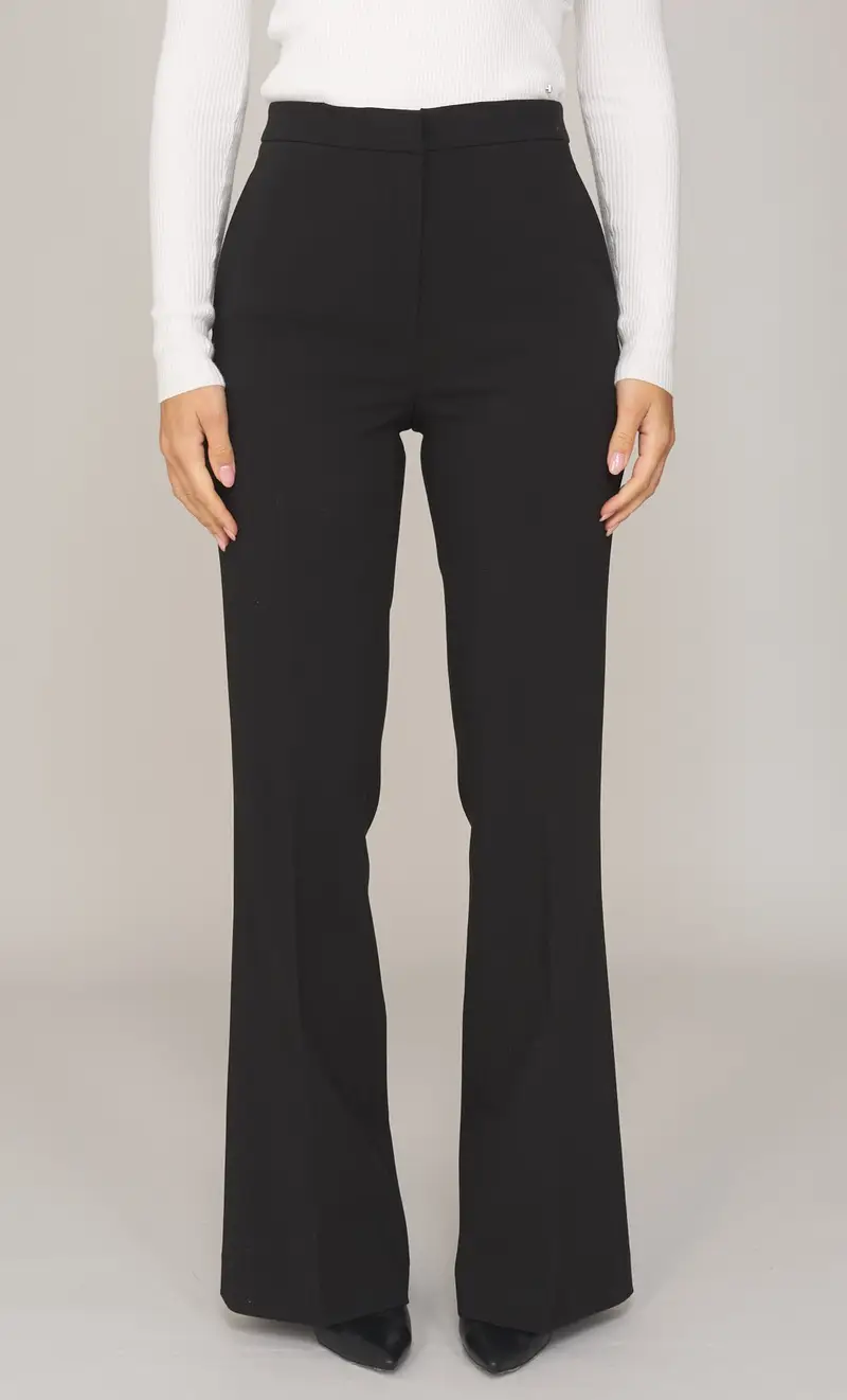 Pantalone twinset palazzo vita alta, colore nero