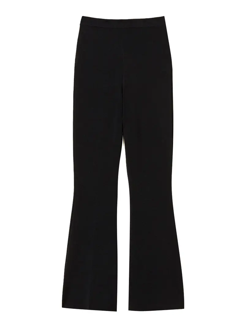 pantalone zampa twin set da donna - nero