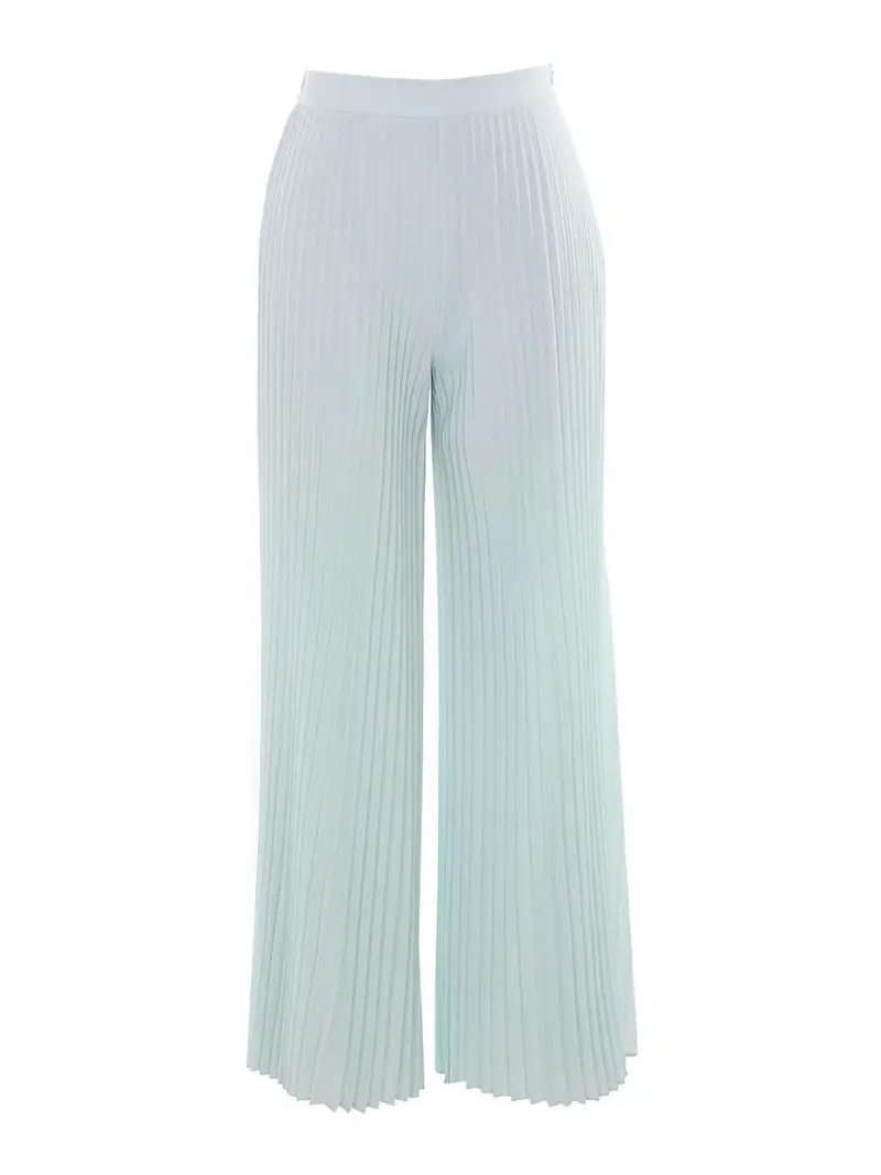 Pantaloni a pieghe azzurri Blu