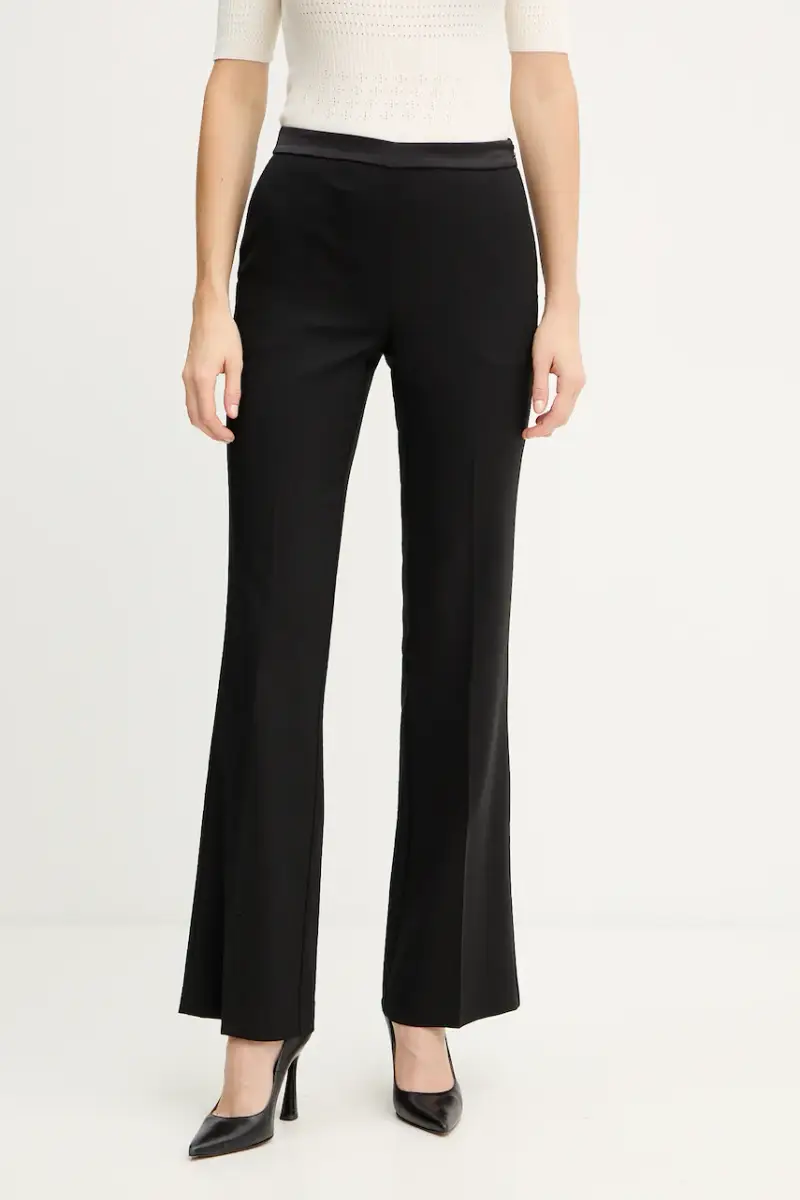 pantaloni con lana Nero