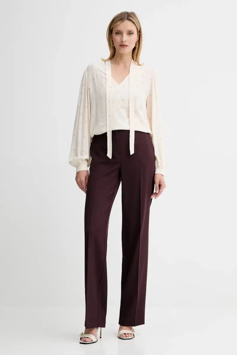 pantaloni con lana Violetto miniatura 2