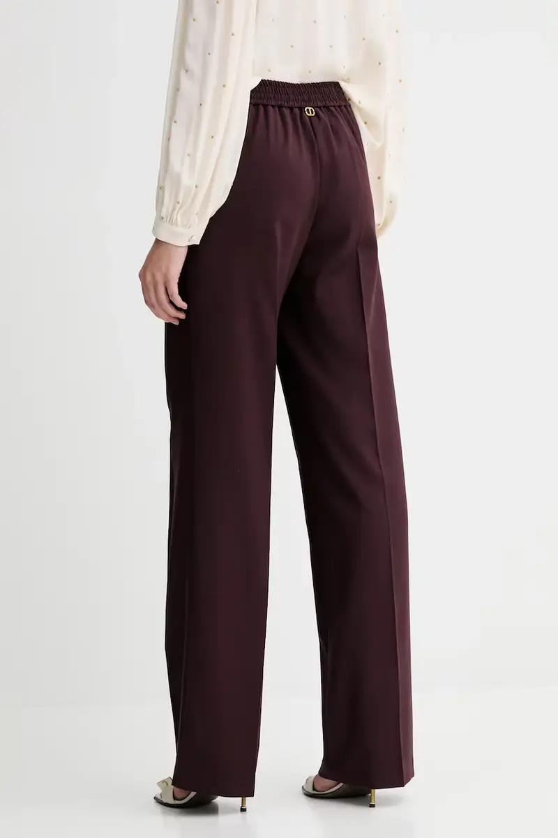 pantaloni con lana Violetto miniatura 3