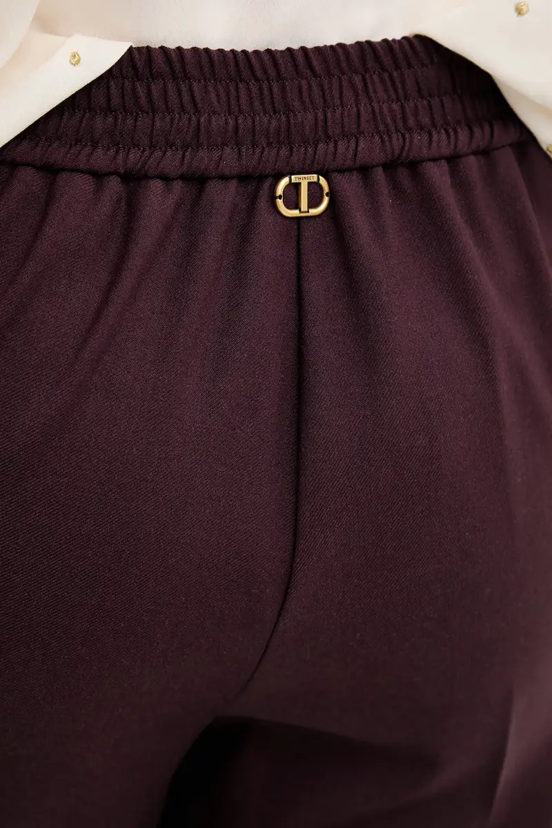 pantaloni con lana Violetto miniatura 4