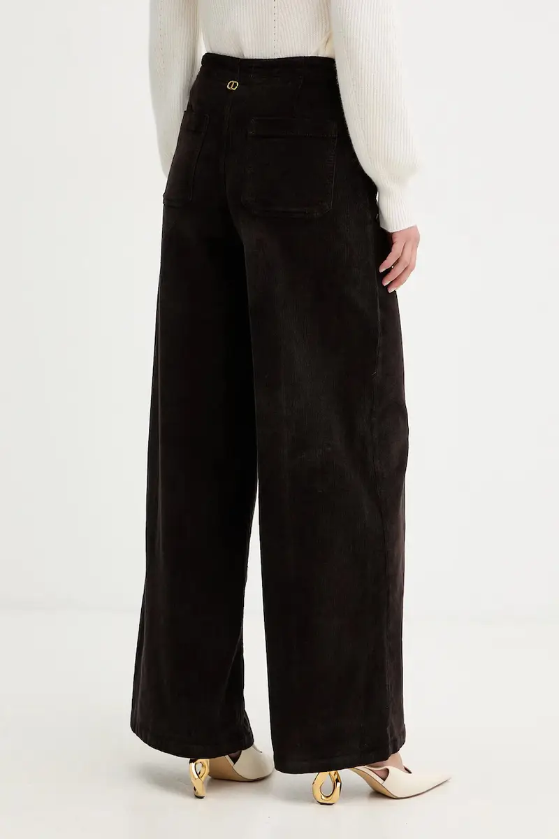 pantaloni in velluto a coste Marrone miniatura 3