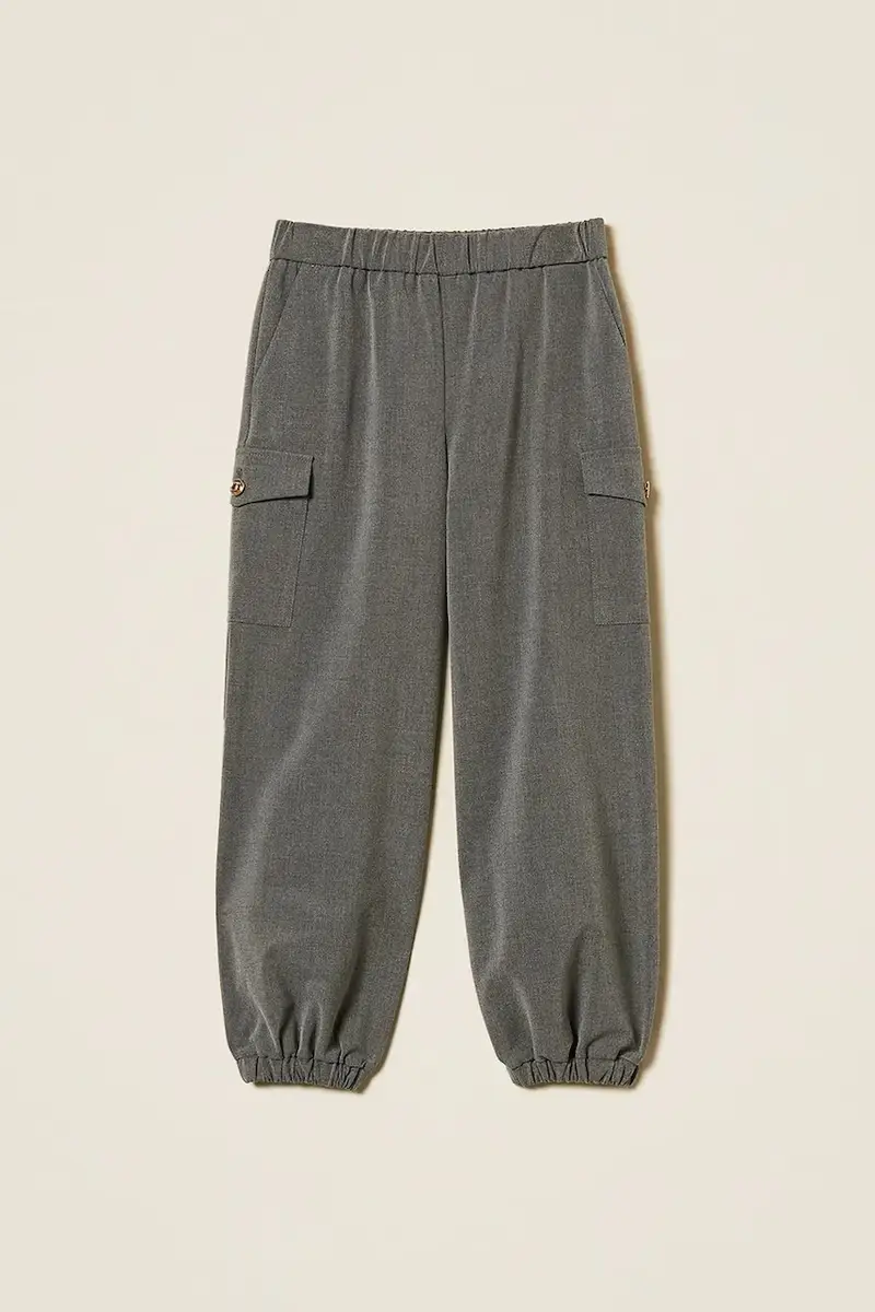 pantaloni per bambini colore grigio 252GJ2273 miniatura 2