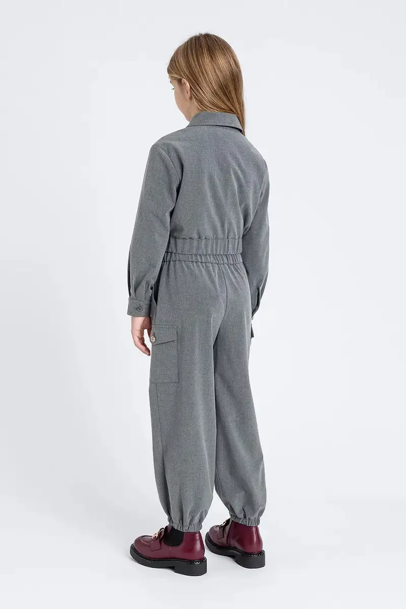 pantaloni per bambini colore grigio 252GJ2273 miniatura 3