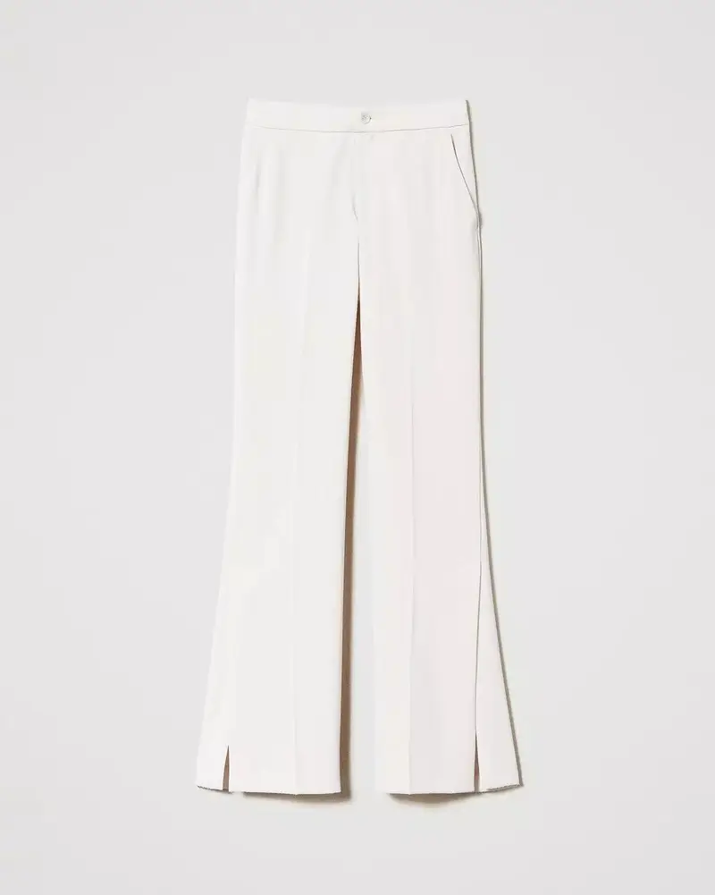 Pantaloni Zazmpa Spacchi Panna Bianco