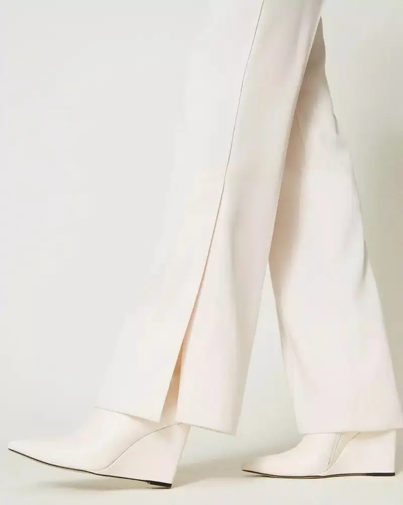 Pantaloni Zazmpa Spacchi Panna Bianco