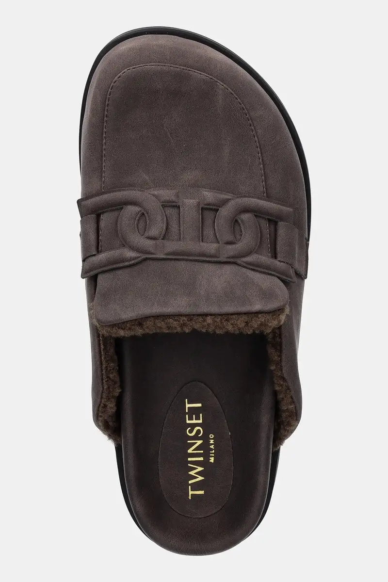 Twinset Pantofole Marrone 3919180 miniatura 4