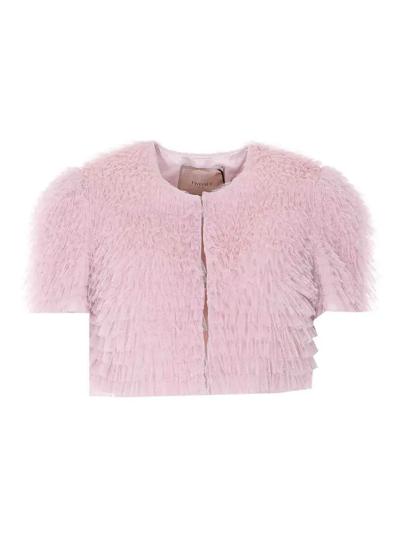 Parte superiore in tulle Color Carne E Neutri