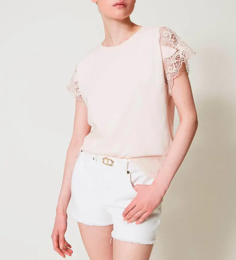 Twinset T-shirt Donna Beige 4035233