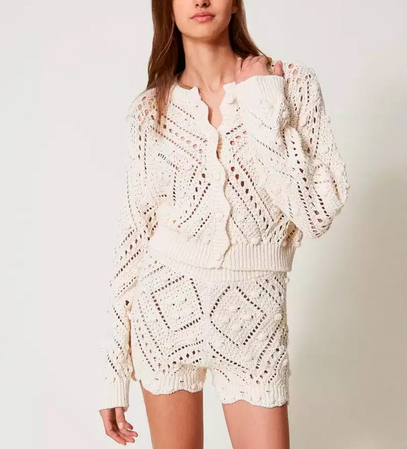 Twinset Cardigan Donna Beige 4035234