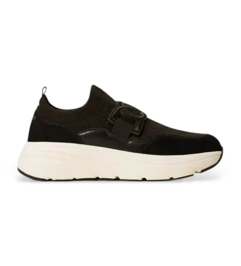 per donna. 252TCP016 Scarpe da corsa in tessuto Black Oval T (37), Nero, 3 a 5cm, Nessuno, Casual
