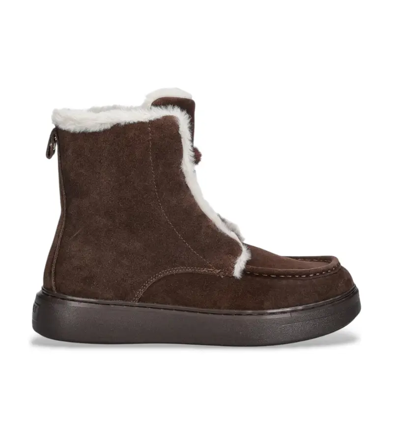 per donna 252TGT01C Stivaletti in pelle marrone Confy (36), Basso, Stringhe, Casual