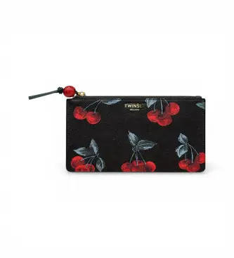 per donna 261TL8021 Portafoglio nero con fantasia (OSFA), Casual, Poliestere