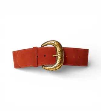 per donna 261TO5400 Cintura in pelle scamosciata marrone (S), Casual, Camoscio